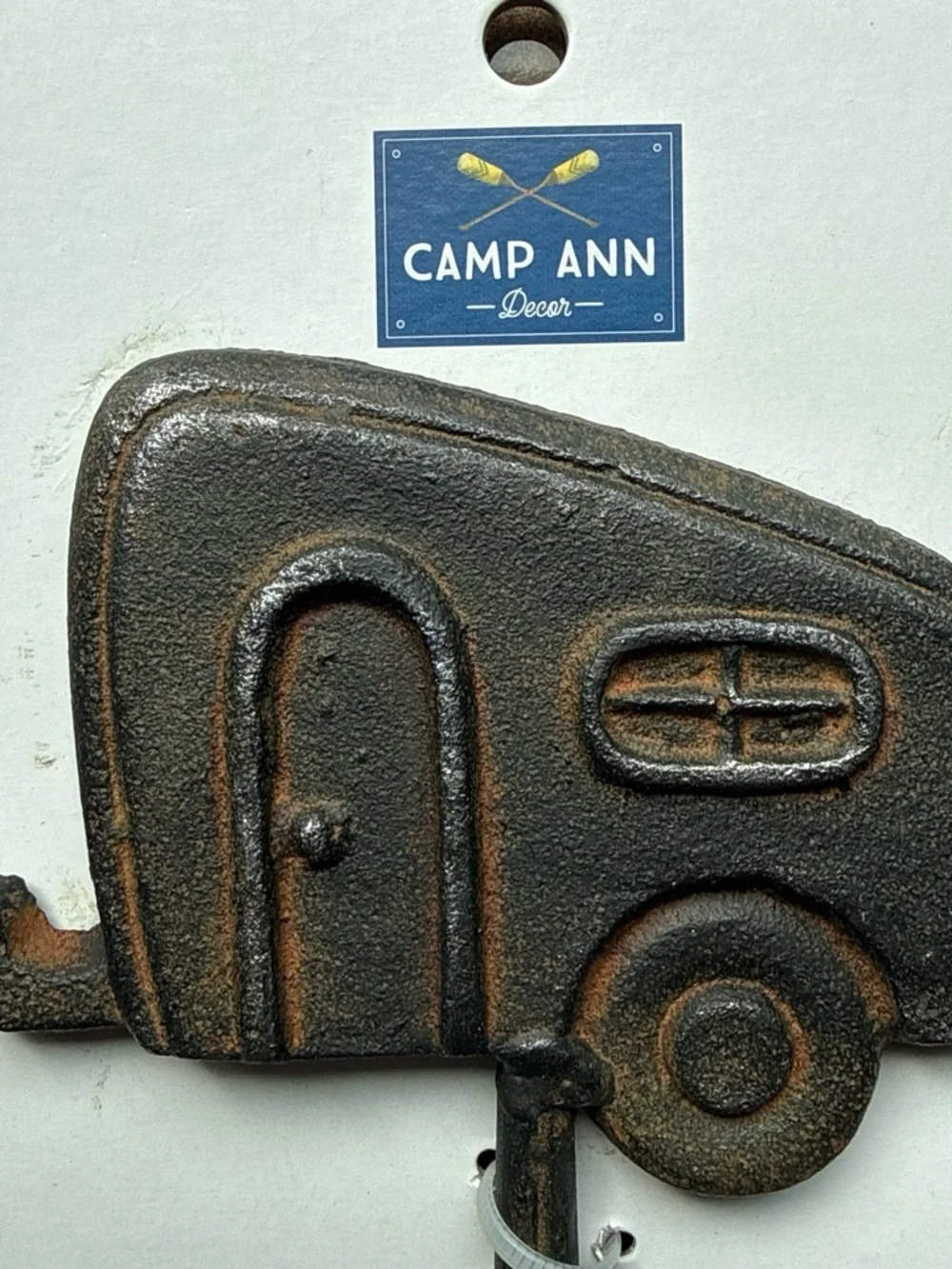 Black and Brown Camper Wall Hook - Rustic Metal Hook